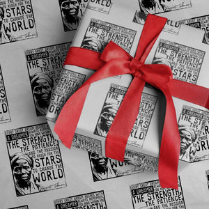 Harriet Tubman Quote Wrapping Paper Roll Black Woman History Activist TS14 White Print Your Wear