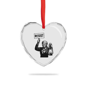 Harriet Tubman Says Resist Heart Crystal Glass Ornament Women Empowerment Quote TS12 Print Your Wear