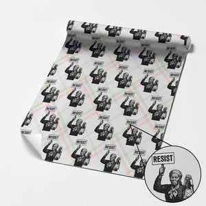 Harriet Tubman Says Resist Wrapping Paper Roll Women Empowerment Quote TS12 Christmas Plaid Print Your Wear