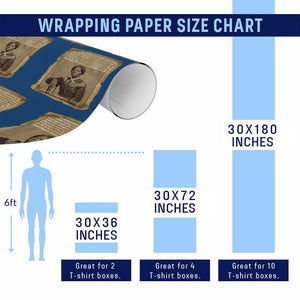 Harriet Tubman Tribute Wrapping Paper Roll Civil Rights Leader Black History Gift TS12 Print Your Wear