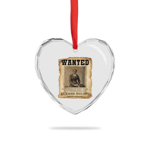 Harriet Tubman Wanted Reward Poster Heart Crystal Glass Ornament Freedom Or Death TS12 Print Your Wear