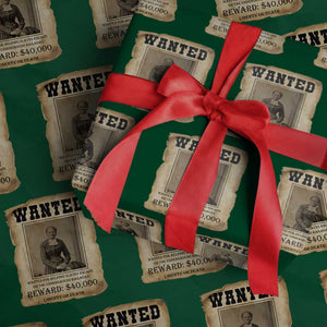 Harriet Tubman Wanted Reward Poster Wrapping Paper Roll Freedom Or Death TS12 Green Print Your Wear