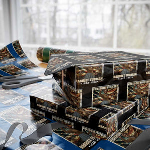 Harriet Tubman Wrapping Paper Roll Black History African American Leader Gift TS12 Black Print Your Wear