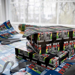 Harriet Tubman Wrapping Paper Roll We Out Women Empowerment Quote TS12 Black Print Your Wear