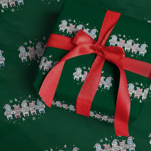 Have A Trans Tastic Christmas Gift Wrapping Paper Roll LGBTQ Cat Lover TS12 Green Print Your Wear