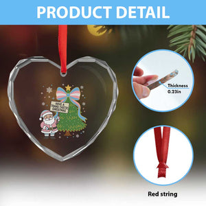 Have A Trans Tastic Christmas Heart Crystal Glass Ornament Transgender Pride TS12 Print Your Wear