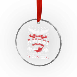 Have Ameri-Xmas USA Patriotic Eagle Xmas Crystal Glass Ornament TS09 Print Your Wear