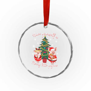 Have Yourself A Merry Little Pigmas Crystal Glass Ornament Christmas Pig Lover Farm Life TS12 Print Your Wear