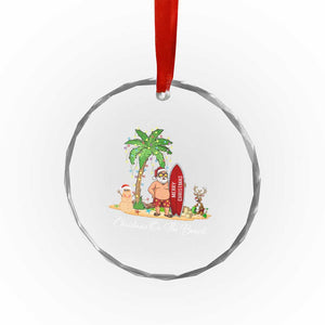 Hawaii Crystal Glass Ornament Christmas On The Beach Holiday Xmas Palm Tree TS10 Print Your Wear