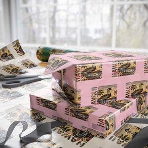 Hawaii Tropical Bird Wrapping Paper Roll Summer Island Vacation Gift
