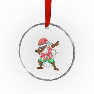 Hawaiian Crystal Glass Ornament Afro African Dabbing Santa Xmas Dab Girls Boys Kids TS10 Print Your Wear