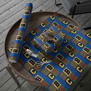 HBCU Block Letter Pride Graphic Wrapping Paper Roll College Support Statement Black Excellence TS02 Blue Print Your Wear