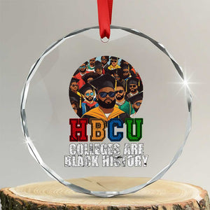 HBCU Colleges Are Black History Crystal Glass Ornament African Education TS02 Transparent Glass 3'' Circle Print Your Wear