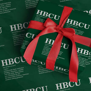 HBCU Definition Wrapping Paper Roll Historically Black College Pride Celebrating Education and Black History TS02 Green Print Your Wear