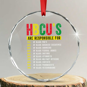 HBCUs Are Responsible For Black Excellence Crystal Glass Ornament Powerful Education Impact Statistics Pride TS02 Transparent Glass 3'' Circle Print Your Wear