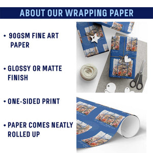 He Is Not Here He Has Risen Wrapping Paper Roll Christian Easter Religious Bible Verse TS11 Print Your Wear