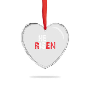He Is Risen Heart Crystal Glass Ornament Vintage Christian Religious Faith TS10 Print Your Wear