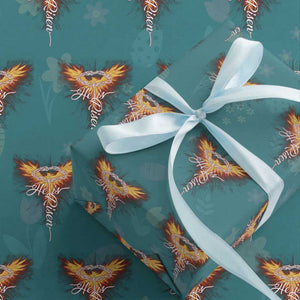 He Is Risen Wrapping Paper Roll Jesus Resurrection Easter Christian Cross Phoenix Rising TS10 Teal Print Your Wear