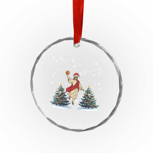 He Is Rizzin Crystal Glass Ornament Funny Xmas Slam Dunk Basketball Gift TS12 Print Your Wear