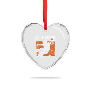 He is Rizzin Heart Crystal Glass Ornament Funny Jesus Playing Basketball Vintage Faith TS10 Print Your Wear