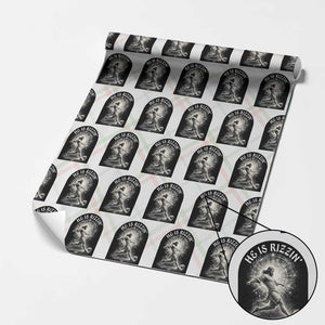 He Is Rizzin Wrapping Paper Roll Funny Christian Faith Soccer Player Gift TS12 Christmas Plaid Print Your Wear