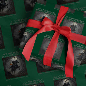 Headless Horseman Wrapping Paper Roll Vintage Gothic Scary Costume Halloween October Festive TS10 Green Print Your Wear