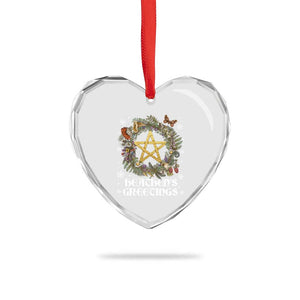 Heathens Greeting Heart Crystal Glass Ornament Pagan Christmas Wreath Yule Holiday TS11 Print Your Wear
