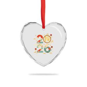 Hello 2026 Lunar New Year Heart Crystal Glass Ornament Year of the Horse Chinese Zodiac TS10 Print Your Wear