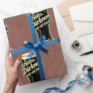 Hello Darkness My Old Friend Funny Stout Beer Wrapping Paper Roll Vintage Craft Brew Lovers TS02 Mocha Print Your Wear