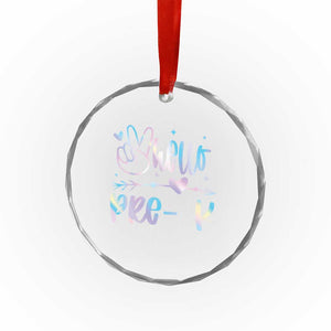 Hello Pre-k Crystal Glass Ornament Back To School Cute Tie Dye TS10 Print Your Wear
