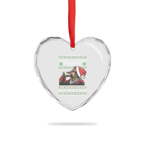 Here To Feeling Merry All The Time Christmas Heart Crystal Glass Ornament Funny Xmas Comedy Movie TS11 Print Your Wear