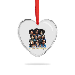 HerStory Tribute Heart Crystal Glass Ornament Celebrating Legendary Black Women of History and Power TS02 Print Your Wear