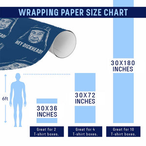Hey Dckhead Grumpy Old Man Humor Wrapping Paper Roll Jerk Sarcastic Comedy TS02 Print Your Wear