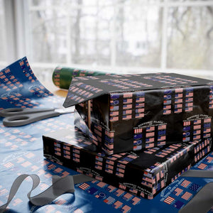 Historic Flags of The United States of America Wrapping Paper Roll US History 4th of July