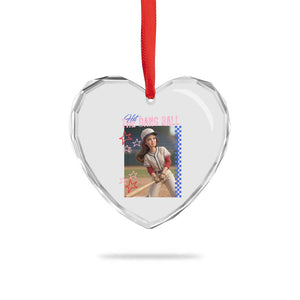 Hit The Dang Ball Funny Doll Baseball Graphic Heart Crystal Glass Ornament Sassy Sports Fan Gift TS02 Print Your Wear