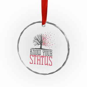 HIV Awareness Month Crystal Glass Ornament Know Your Status Prevention Support Gift TS12 Print Your Wear