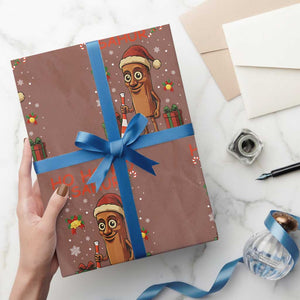 Ho Ho Ho Sahur Italian Brainrot Meme Wrapping Paper Roll Funny Gen Z Alpha Christmas Gift TS12 Mocha Print Your Wear