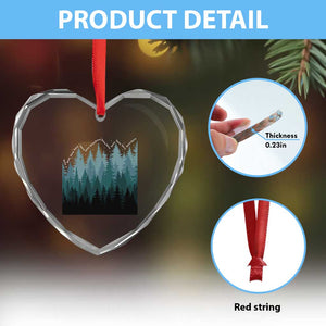 Hoa Hoa Hoa Heart Crystal Glass Ornament Twilight Lover Pine Forest Cozy TS14 Print Your Wear