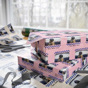 Hockey Mom Raccoon Iced Coffee Wrapping Paper Roll I Live Here Now TS14 Light Pink Print Your Wear
