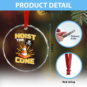 Hoist The Cone Jolly Roger Victory Crystal Glass Ornament Pirate Skull Baseball Sports Fan IYKYK Meme TS02 Print Your Wear