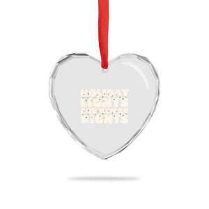 Holiday Lights Human Rights Christmas Heart Crystal Glass Ornament TS10 Print Your Wear