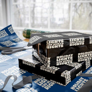 Holiday Lights Human Rights Christmas Wrapping Paper Roll TS10 Black Print Your Wear