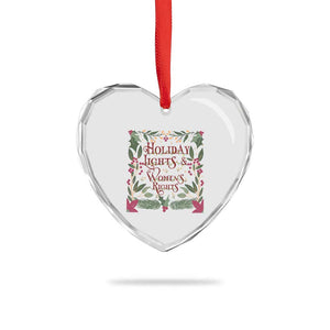 Holiday Lights Womens Rights Supporter Heart Crystal Glass Ornament Feminist Activist Christmas Gift TS12 Print Your Wear