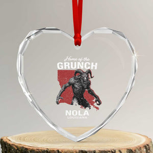 Home Of The Grunch Nola Louisiana Heart Crystal Glass Ornament New Orleans Urban Legend TS11 Transparent Glass 3'' Heart Print Your Wear