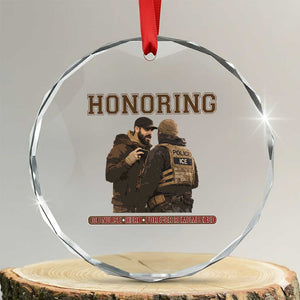 Honoring Alex Pretti ICU Nurse Tribute Support Gift Crystal Glass Ornament TS12 Transparent Glass 3'' Circle Print Your Wear