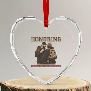 Honoring Alex Pretti ICU Nurse Tribute Support Gift Heart Crystal Glass Ornament TS12 Transparent Glass 3'' Heart Print Your Wear