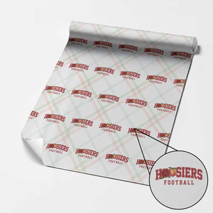 Hoosier State Pride Indiana Rose and Peach Wrapping Paper Roll Game Day Sports Pride TS02 Christmas Plaid Print Your Wear