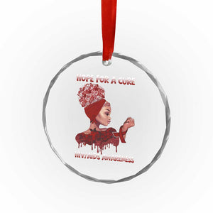 Hope For A Cure HIV Awareness Crystal Glass Ornament Support Squad Gift TS12 Print Your Wear