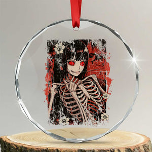Horror Anime Manga Crystal Glass Ornament Japan Japanese Creepy Kawaii Goth TS10 Transparent Glass 3'' Circle Print Your Wear