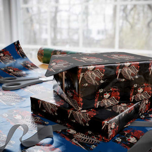 Horror Anime Manga Wrapping Paper Roll Japan Japanese Creepy Kawaii Goth TS10 Black Print Your Wear